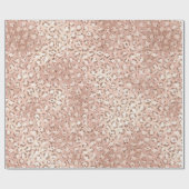 Peach Roos Gold Blush roze Glitz-leopardprinter Cadeaupapier (Vlak)