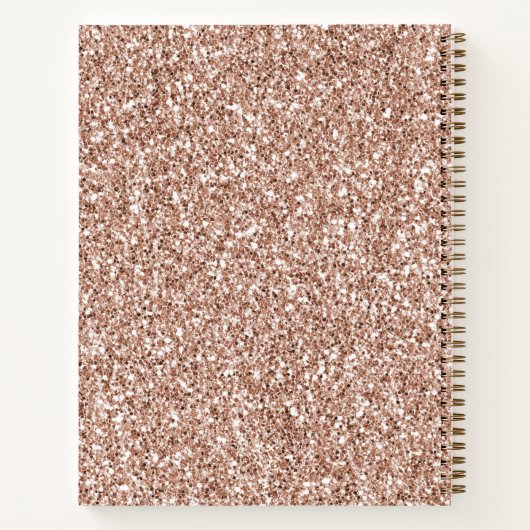 Peach Roos Gold Blush roze Glitz-leopardprinter    Notitieboek (Achterkant)