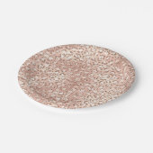 Peach Roos Gold Blush roze Glitz-leopardprinter Papieren Bordje (Gekanteld)