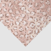 Peach Roos Gold Blush roze Glitz-leopardprinter Tissuepapier (Detail)