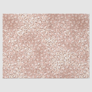 Peach Roos Gold Blush roze Glitz-leopardprinter Tissuepapier