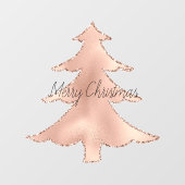 Peach Roos Gold Glitter-kerstboom     Raamsticker (Vel)
