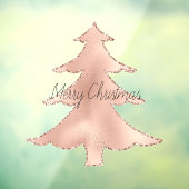 Peach Roos Gold Glitter-kerstboom     Raamsticker (Vel 3)