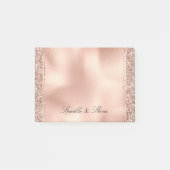 Peach Roos Gold Glitter Luxe     Post-it® Notes (Voorkant)