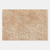Peach Roos Gold Glitz Sparkle Animal Prins  Inpakpapier Vel (Voorkant 2)