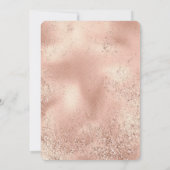 Peach Roos Gold Glitzy Glitter Kaart (Achterkant)