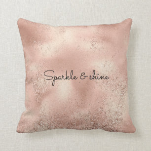 Peach Roos Gold Glitzy Glitter      Kussen