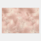 Peach Roos Gold Glitzy Glitter Sparkle Inpakpapier Vel (Voorkant 2)