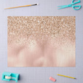Peach Roos Gold Glitzy Glitter      Tissuepapier (Craft)
