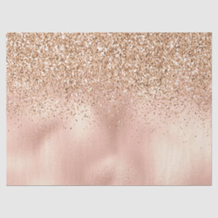 Peach Roos Gold Glitzy Glitter      Tissuepapier
