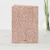 Peach Roos Gold Leopard Print Glitter Verjaardag Kaart (Achterkant)