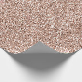 Peach Roos Gold Luxe glitter  Cadeaupapier (Hoek)