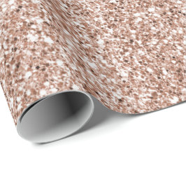Peach Roos Gold Luxe glitter Cadeaupapier