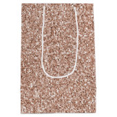 Peach Roos Gold Luxe glitter     Medium Cadeauzakje (Achterkant)