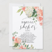 Peach Roos & Hydrangea Vrijgezellenfeest per post Kaart (Voorkant)