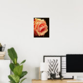 Peach Roos in Bloom Poster (Thuiskantoor)