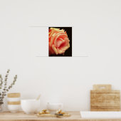 Peach Roos in Bloom Poster (Keuken)