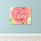  Peach Roos Liefde Canvas Afdruk (Insitu (Houten vloer))