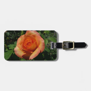 Peach Roos Oranje Floral fotografie Bagagelabel