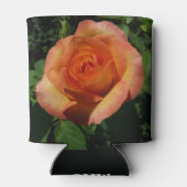 Peach Roos Oranje Floral fotografie Blikjeskoeler (Achterkant)