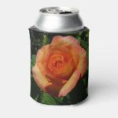 Peach Roos Oranje Floral fotografie Blikjeskoeler (Blikje Achterkant)