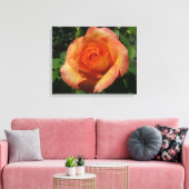 Peach Roos Oranje Floral fotografie Canvas Afdruk (Insitu (Woonkamer))