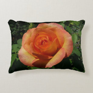 Peach Roos Oranje Floral fotografie Decoratief Kussen