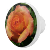 Peach Roos Oranje Floral fotografie Keramische Knop (Rechts)