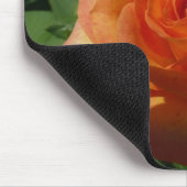 Peach Roos Oranje Floral fotografie Muismat (Hoek)