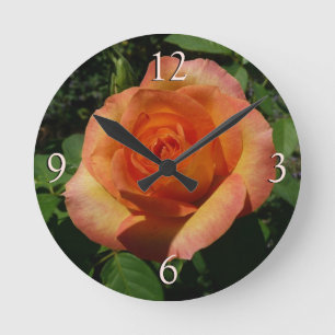 Peach Roos Oranje Floral fotografie Ronde Klok