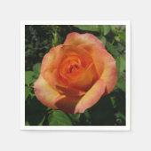 Peach Roos Oranje Floral fotografie Servet (Voorkant)