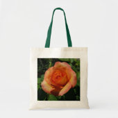 Peach Roos Oranje Floral fotografie Tote Bag (Voorkant)