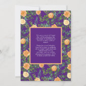 Peach Roos Paars Foto Afstuderen kondiging Kaart (Achterkant)