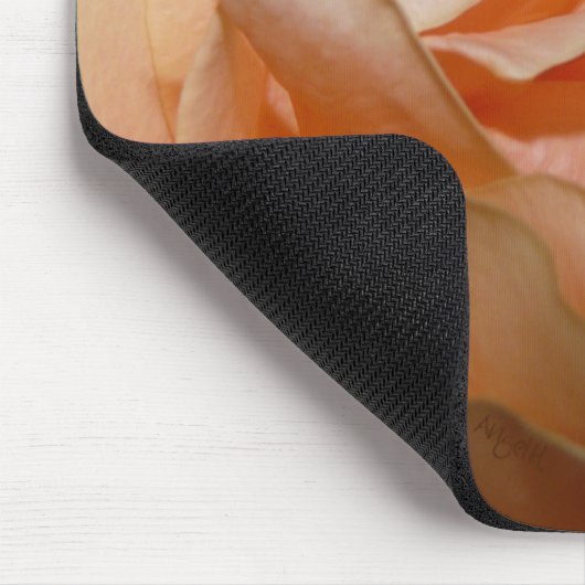 Peach Roos Petals mousepad Muismat (Hoek)