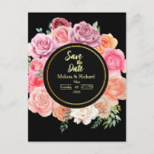 Peach Roos Save the Date Briefkaart Invitation (Voorkant)