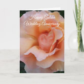 Peach Roos Specialized 50th Wedding Jubileum Kaart (Voorkant)