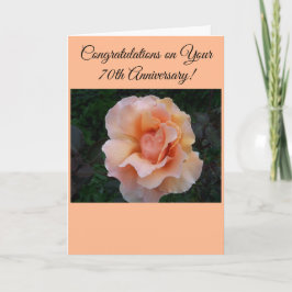Peach Roos Specialized 70th Wedding Jubileum Kaart