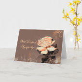 Peach Roos Sympathy Card Kaart (Gele Bloem)
