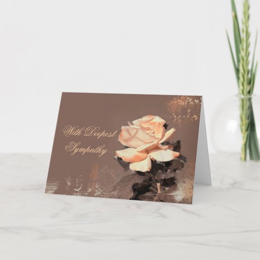 Peach Roos Sympathy Card Kaart (Voorkant)