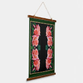 Peach Roos Trio Abstracte kunst Hangend Wandkleed (Gebogen)