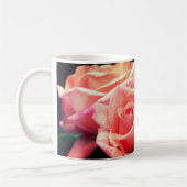 Peach Roos Trio Flower Personalized Koffiemok (Links)