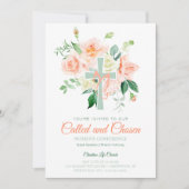 Peach Roos Waterverf Vrouwenkerkconferentie Kaart (Voorkant)