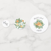 Peach Roos Wedding  Confetti (Achterkanten)