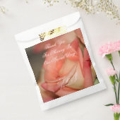 Peach Roos Wedding Favor Bag Bedankzakje (Gezegeld)