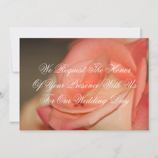 Peach Roos Wedding Invitation to personalize Kaart (Voorkant)