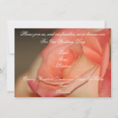 Peach Roos Wedding Invitation to personalize Kaart (Achterkant)