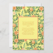 Peach Roos Yellow Photo Afstuderen Notice Kaart (Achterkant)