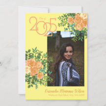 Peach Roos Yellow Photo Afstuderen Notice