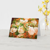 Peach Rose Bouquet Kaart (Gele Bloem)