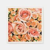 Peach rose bouquet servet (Voorkant)